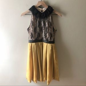 ANTHROPOLOGIE Minuet Sleeveless Lace Semi-Formal Dress